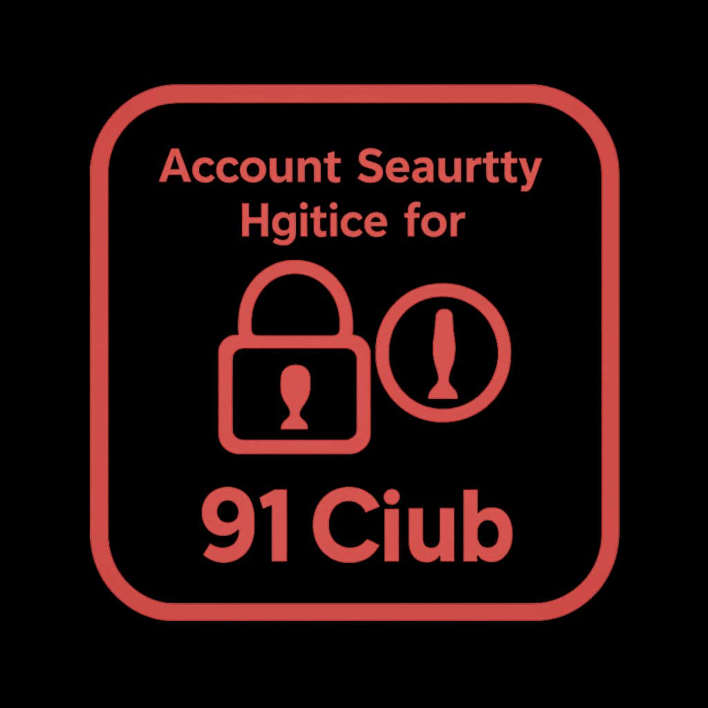 An educational badge illustrating the importance of account security for 91 Club.