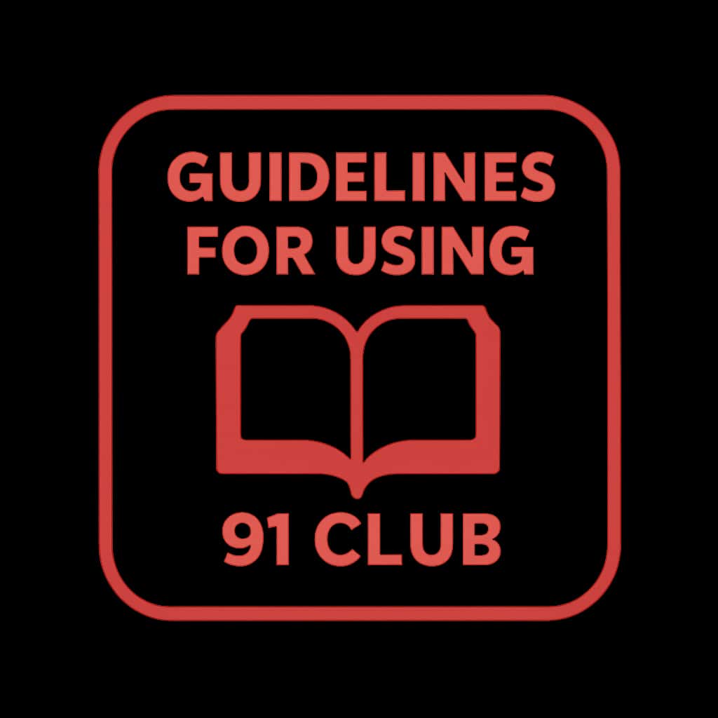 Icon representing guidelines for using 91 Club