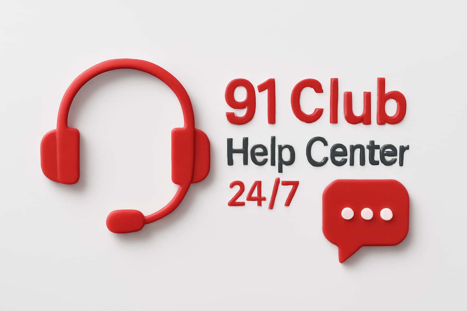 91 Club Help Center 24/7 Interface