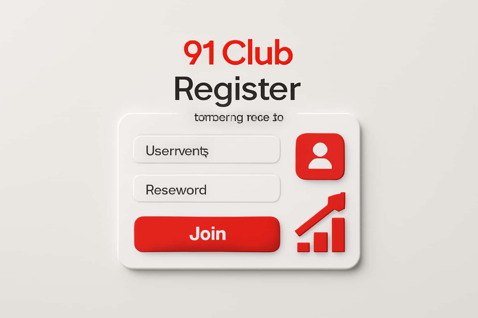91 Club Register - New Account Interface
